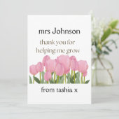 Geschenk des personalisierten Lehrers, Geschenk de Dankeskarte (Stehend Vorderseite)