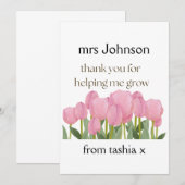 Geschenk des personalisierten Lehrers, Geschenk de Dankeskarte (Vorne/Hinten)