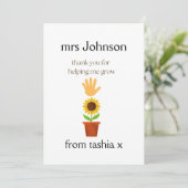 Geschenk des personalisierten Lehrers, Geschenk de Dankeskarte (Stehend Vorderseite)