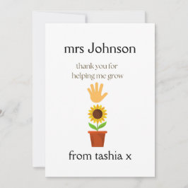 Geschenk des personalisierten Lehrers, Geschenk de Dankeskarte