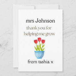 Geschenk des personalisierten Lehrers, Geschenk de Dankeskarte