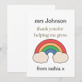 Geschenk des personalisierten Lehrers, Geschenk de Dankeskarte (Vorne/Hinten)