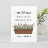 Geschenk des personalisierten Lehrers, Geschenk de Dankeskarte (Stehend Vorderseite)