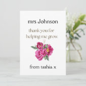 Geschenk des personalisierten Lehrers, Geschenk de Dankeskarte (Stehend Vorderseite)