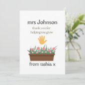 Geschenk des personalisierten Lehrers, Geschenk de Dankeskarte (Stehend Vorderseite)