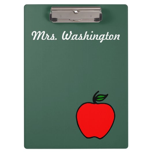 Geschenk des personalisierten Lehrers in der Apple Klemmbrett (Vorderseite)