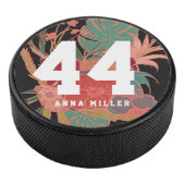 Geschenk des personalisierten Mädchenhockeyspieler Eishockey Puck (3/4)