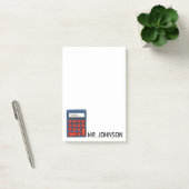 Geschenk des personalisierten Mathematiklehrers Post-it Klebezettel (Büro)