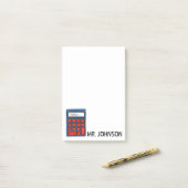 Geschenk des personalisierten Mathematiklehrers Post-it Klebezettel (Auf Schreibtisch)