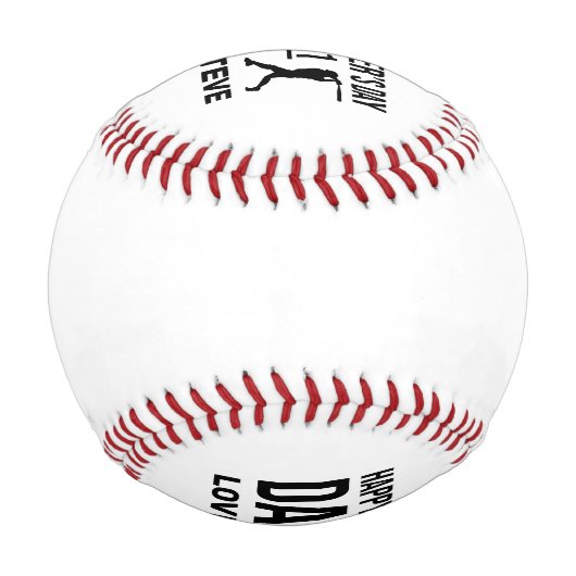 Geschenk des personalisierten Vaters zum Baseball- Baseball (Rückseite)