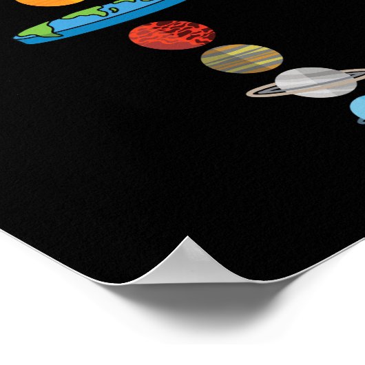 Geschenk des Planeten-Sonnensystems der Flat Earth Poster (Ecke)