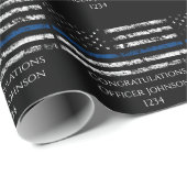 Geschenk des Polizeibeamten personalisieren Geschenkpapier (Rolleneckpunkt)