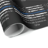 Geschenk des Polizeibeamten personalisieren Geschenkpapier (Rolleneckpunkt)