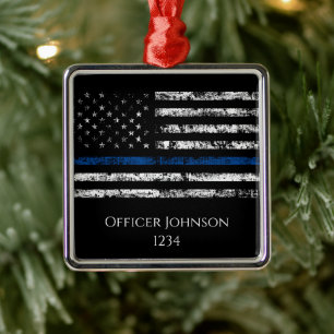 Geschenk des Polizeibeamten personalisieren Ornament Aus Metall