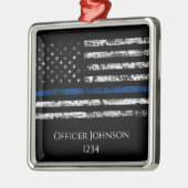 Geschenk des Polizeibeamten personalisieren Ornament Aus Metall (Links)