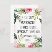 Geschenk des Psychologen Büros Dankeskarte (Vorne/Hinten)