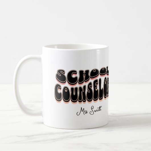 Geschenk des Schulberaters Kaffeetasse (Links)