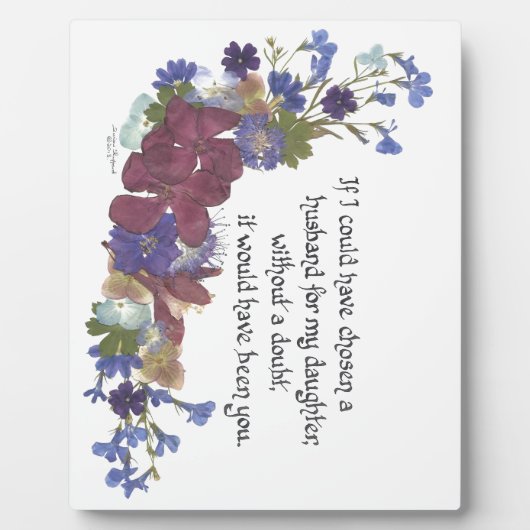 Geschenk des Schwiegers Fotoplatte (Vorderseite)