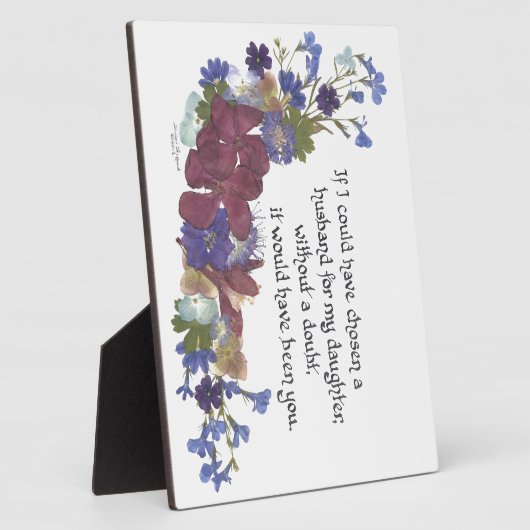 Geschenk des Schwiegers Fotoplatte (Seite)