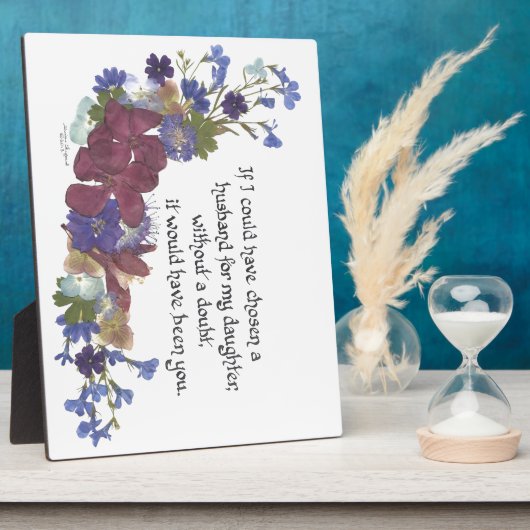 Geschenk des Schwiegers Fotoplatte (Seite)