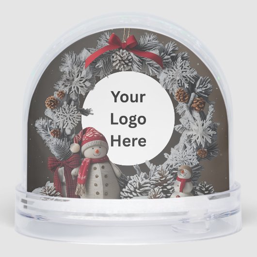 Geschenk des Snowman Wreath-Kunden Schneekugeln (Rückseite)