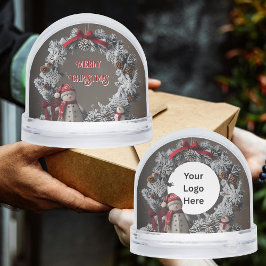 Geschenk des Snowman Wreath-Kunden Schneekugeln