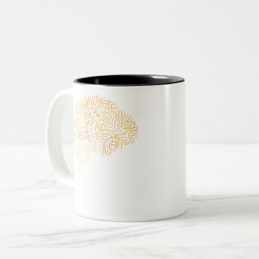 Geschenk des übermenschlichen Gehirns für Neurowis Zweifarbige Tasse (Vorderseite Links)