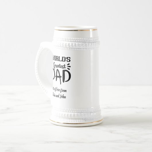 Geschenk des Vaters Bierglas (Vorderseite Links)