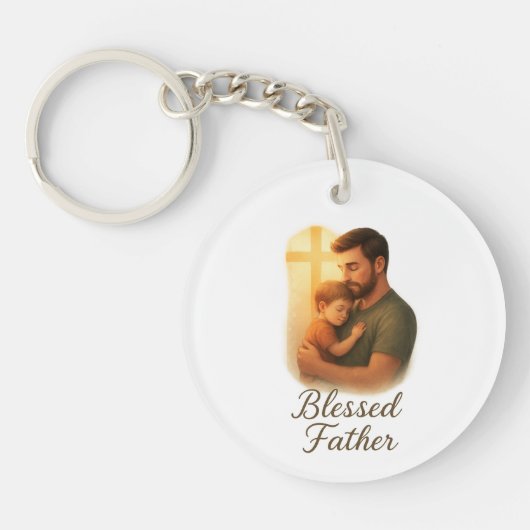 Geschenk des Vaters - Gesegneter Vater Schlüsselanhänger (Vorderseite)