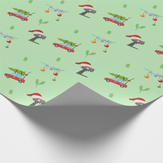 "Geschenk durch Drone" Geschenkpapier (Ecke)