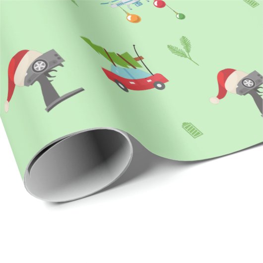 "Geschenk durch Drone" Geschenkpapier (Rolleneckpunkt)