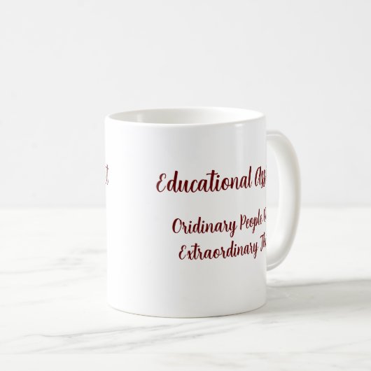 Geschenk eines Assistenten für Bildung Kaffeetasse (VorderseiteRechts)