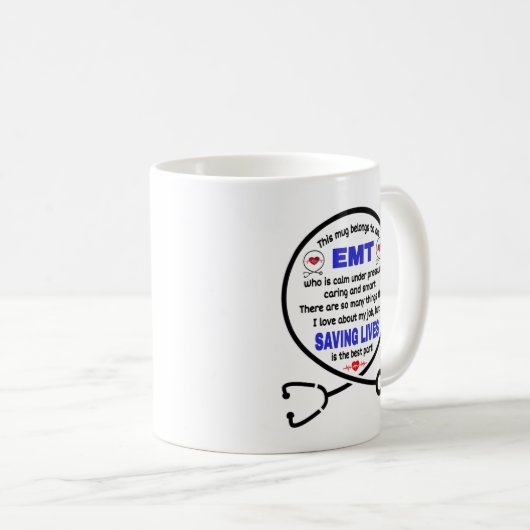 Geschenk eines medizinischen Notfalltechnikers. E Kaffeetasse (VorderseiteRechts)