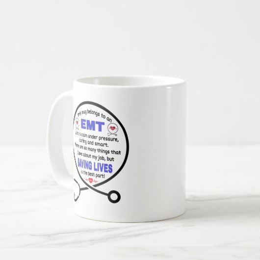 Geschenk eines medizinischen Notfalltechnikers. E Kaffeetasse (Vorderseite Links)