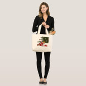 Geschenk eingewickelte Katzen-Tasche Jumbo Stoffbeutel (Vorderseite (Model))