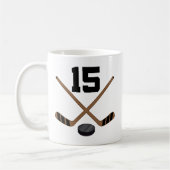 Geschenk Eis-Hockey-Spieler-Jersey-Zahl-15 Kaffeetasse (Links)