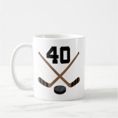 Geschenk Eis-Hockey-Spieler-Jersey-Zahl-40 Kaffeetasse (Links)