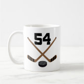 Geschenk Eis-Hockey-Spieler-Jersey-Zahl-54 Kaffeetasse (Links)