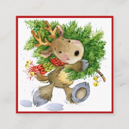 Geschenk, Florist, Verschließung, Visitenkarte Begleitkarte (Vorderseite)