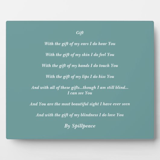 "GESCHENK" FOTOPLATTE (Vorderseite)