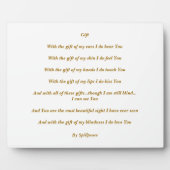 "GESCHENK" FOTOPLATTE (Vorderseite)