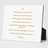 "GESCHENK" FOTOPLATTE (Seite)