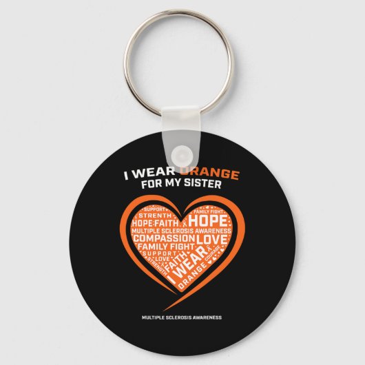 Geschenk Frau Apparel Orange Schwester Multiple Sk Schlüsselanhänger (Vorderseite)