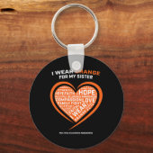 Geschenk Frau Apparel Orange Schwester Multiple Sk Schlüsselanhänger (Vorderseite)