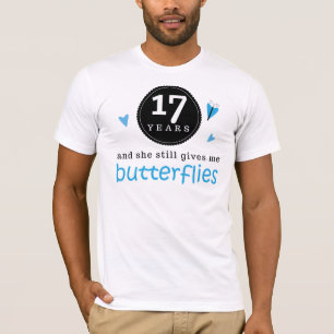 Geschenk für 17. Hochzeitstag-Schmetterling T-Shirt