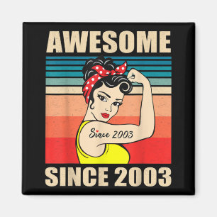 Geschenk für 18-jährige Frauen Vintag 18. Geburtst Magnet