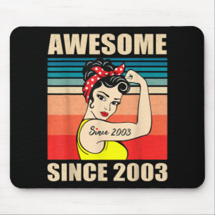 Geschenk für 18-jährige Frauen Vintage 18. Geburts Mousepad