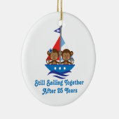 Geschenk für 25. Hochzeitstag-Affen Keramikornament (Rechts)