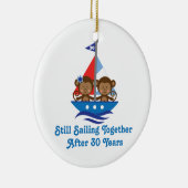 Geschenk für 30. Hochzeitstag-Affen Keramikornament (Rechts)