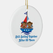 Geschenk für 33. Hochzeitstag-Affen Keramik Ornament (Rechts)